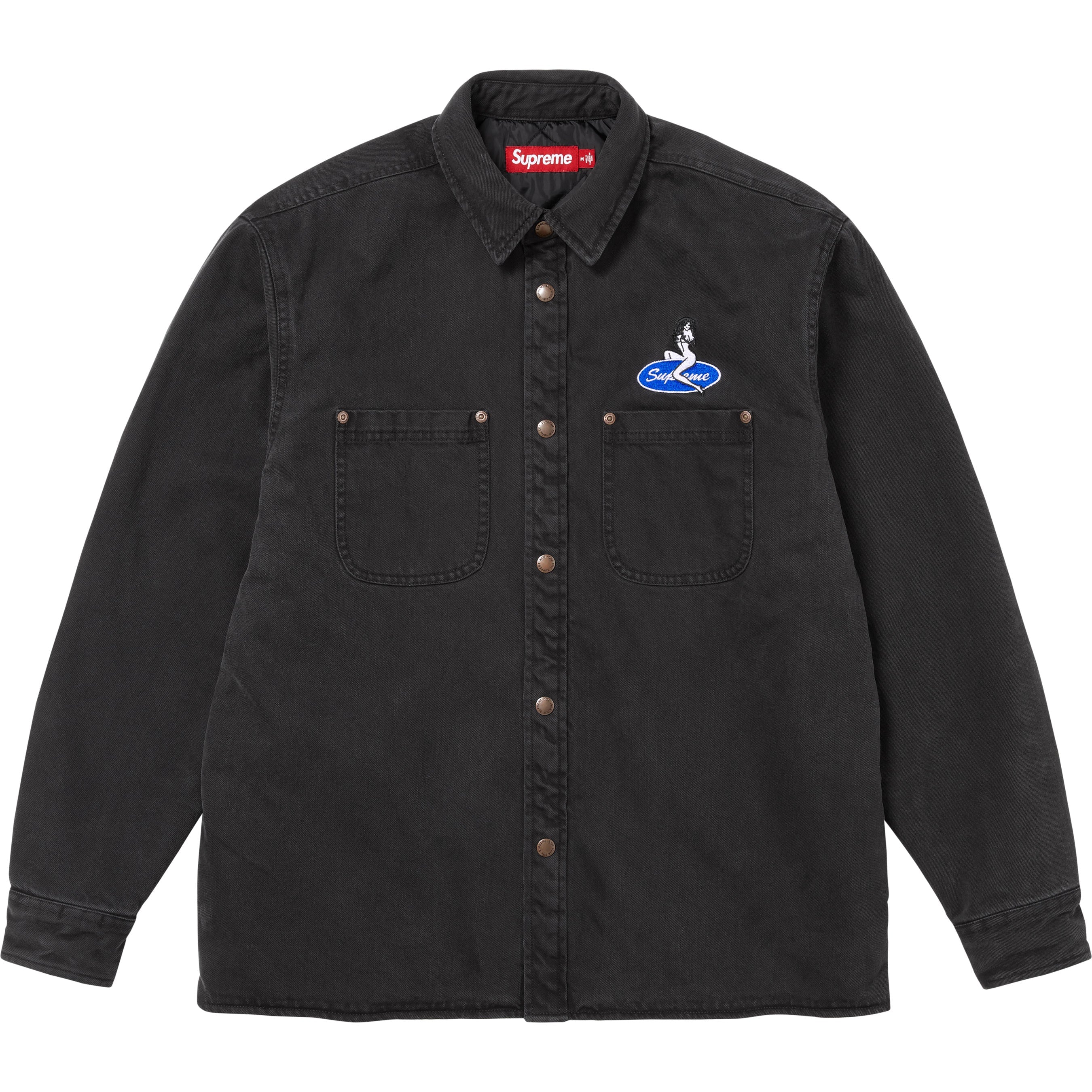 Quilted Lined Denim Snap Shirt view 11